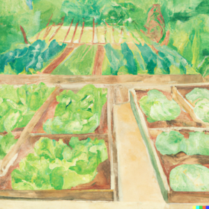 A serene image of a thriving home garden, showcasing the beauty and vitality achieved through eco-conscious bulk fertilizer practices.